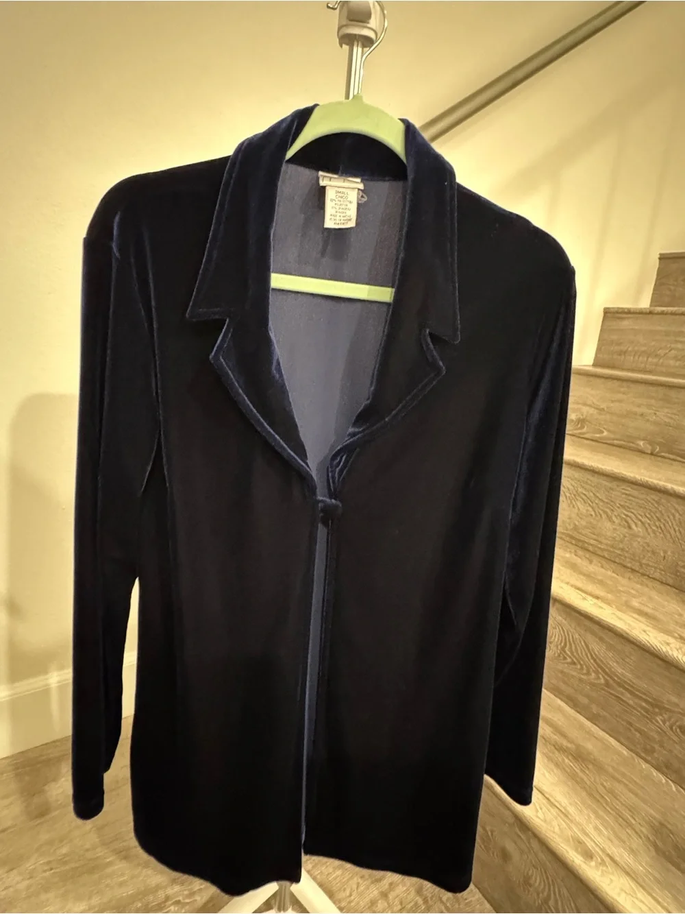 Vintage Women’s S Jacqueline Ferrar Deep Blue Velvet Blazer Cocktail‎ Old Money